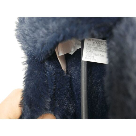 Charter Club Dorenda Moccasin Slippers Navy Boucle 8M - Picture 4 of 7